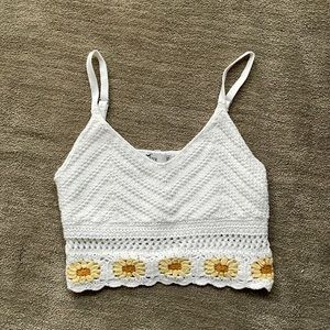 Hollister Flower Crochet Top